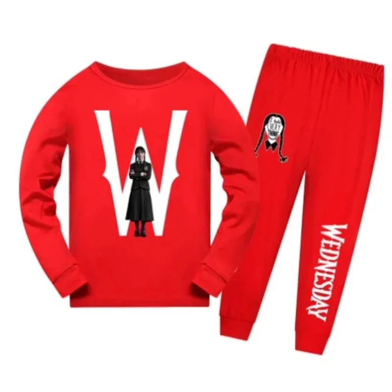 zz04zz12 วันพุธฤดูใบไม้ผลิฤดูใบไม้ร่วงเสื้อผ้าชุดเด็กชุดนอนเสื้อผ้าเด็กชุดนอนชุดเด็กทารกการ์ตูนชุดนอนชุดอยู่บ้าน