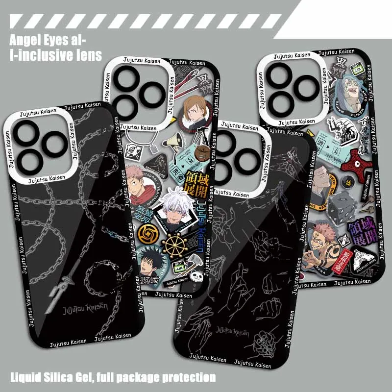 Anime Jujutsus Kaisens Phone Case For Xiaomi Redmi Note 13 12 12C 11 10 10C 10s 9s 9A 9T 9C 8 7 Pro Max 4G 5G Transparent Cover