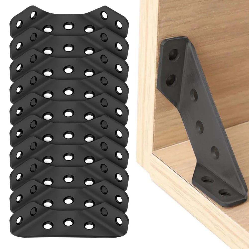 دعامات توصيل زاوية إطار الأثاث ذات شكل مثلث توفر دعمًا مستقرًا لخزائن الكتب والمطابخ والخزائن