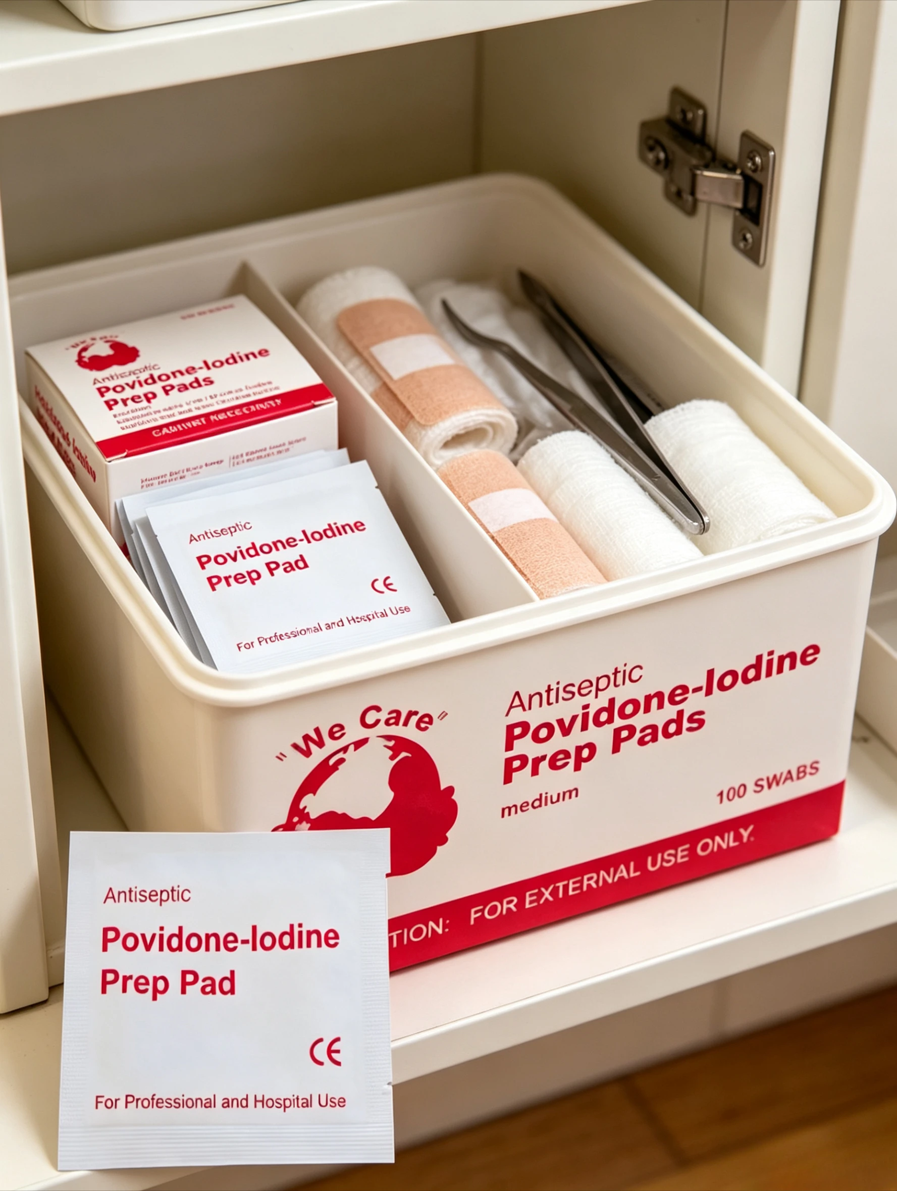 Povidone-Iodine Wound Sterilization Wipes, Clean Wounds and Sterilize Quickly, Individually Wrapped for Convenient Travel.