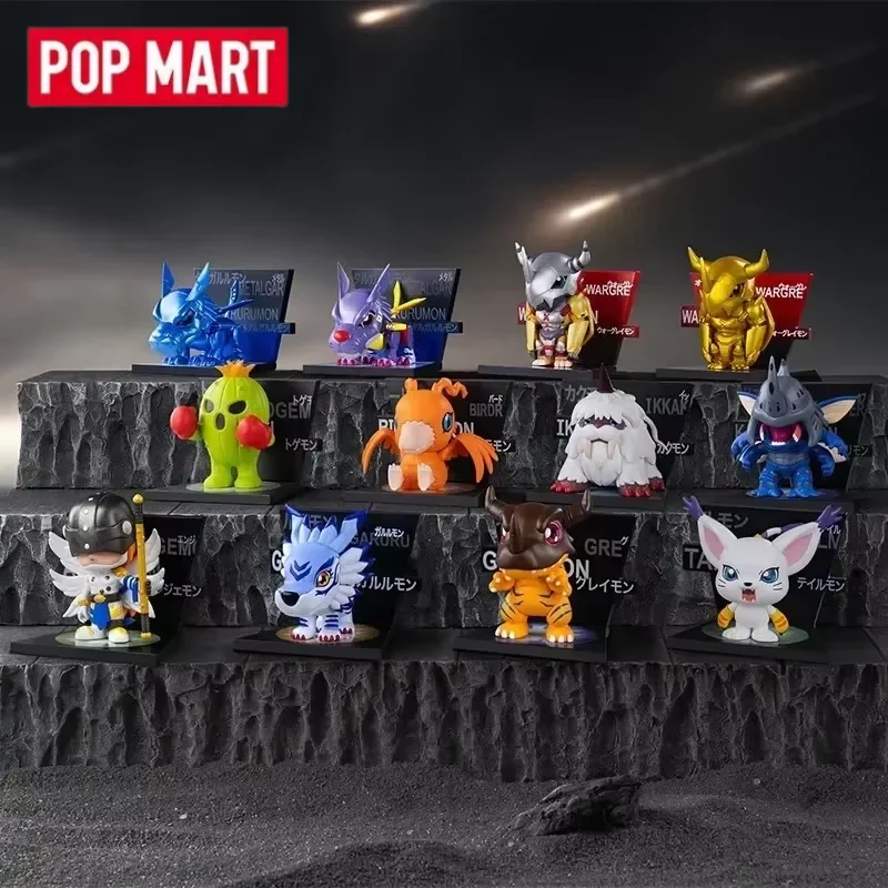 

POP MART Digimon Adventure Магнит на холодильник Серия слепая коробка игрушки Mystery Box Guess Bag Кукла Симпатичная аниме-фигурка Настольная коллекция