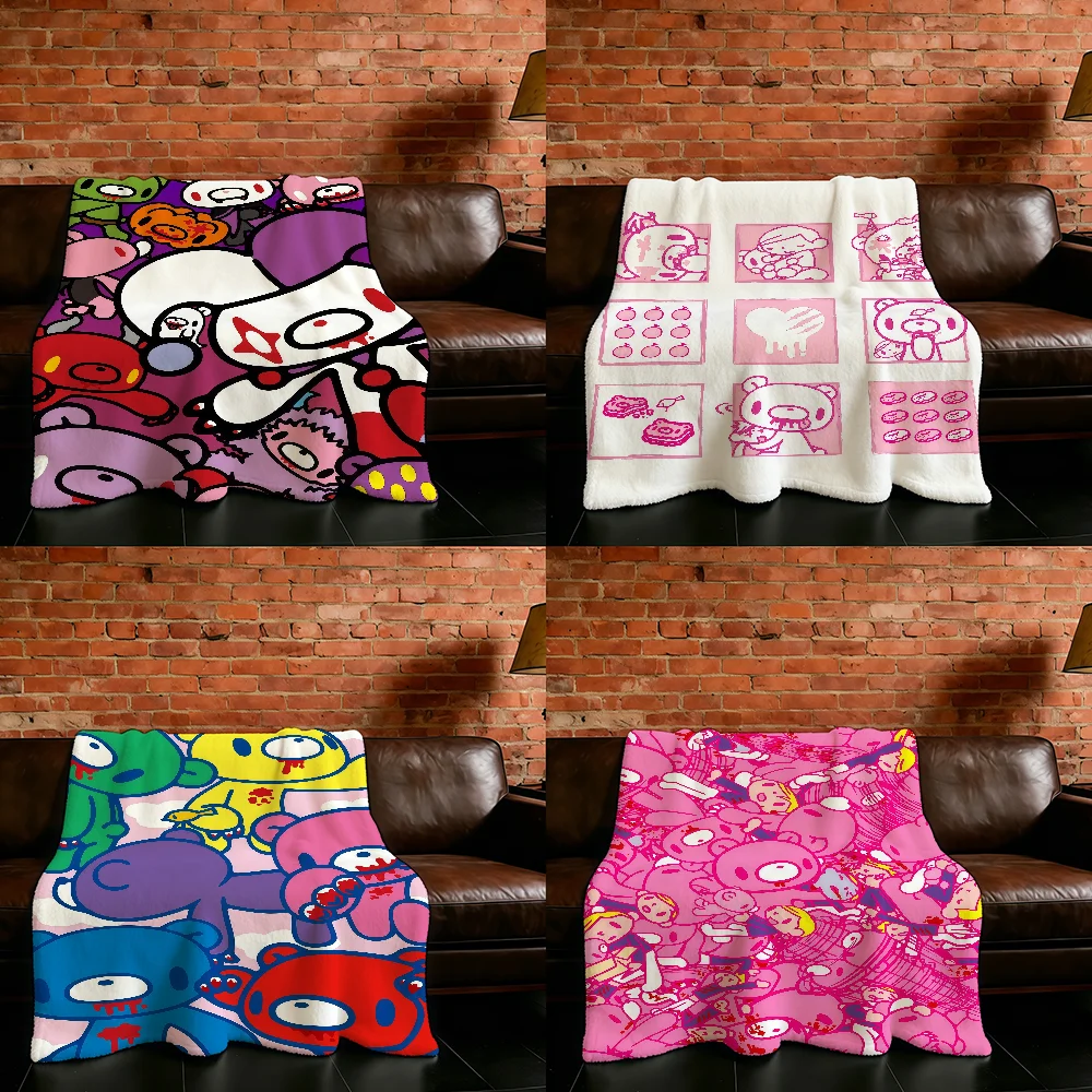 Cartoon G-Gloomy-ES B-Bear Blanket Flannel Warm Soft Throw Blanket For Room Sofa Childish Birthday Gifts