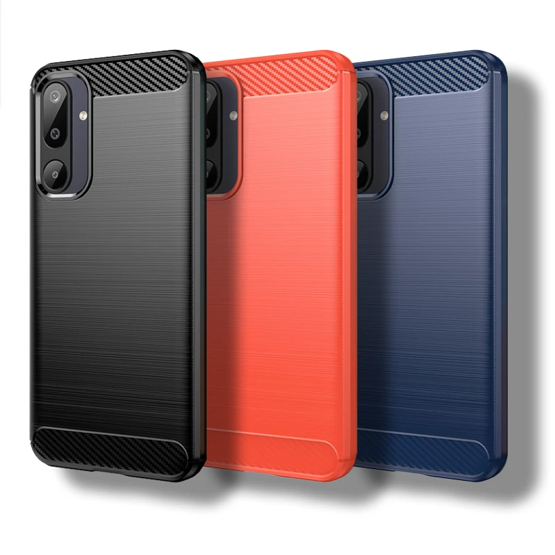 

For Samsung Galaxy M16 5G Case For Samsung Galaxy M35 M05 M55s M06 M16 5G Cover Carbon Fiber Shockproof Silicone Bumper