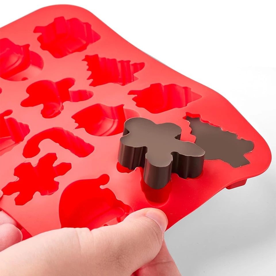 Stampo per cioccolato Stampo in silicone per albero di Natale Stampo per sapone fatto a mano Stampo per prodotti in cera Stampo per sapone fatto a mano Stampo in resina Stampo per pupazzo di neve
