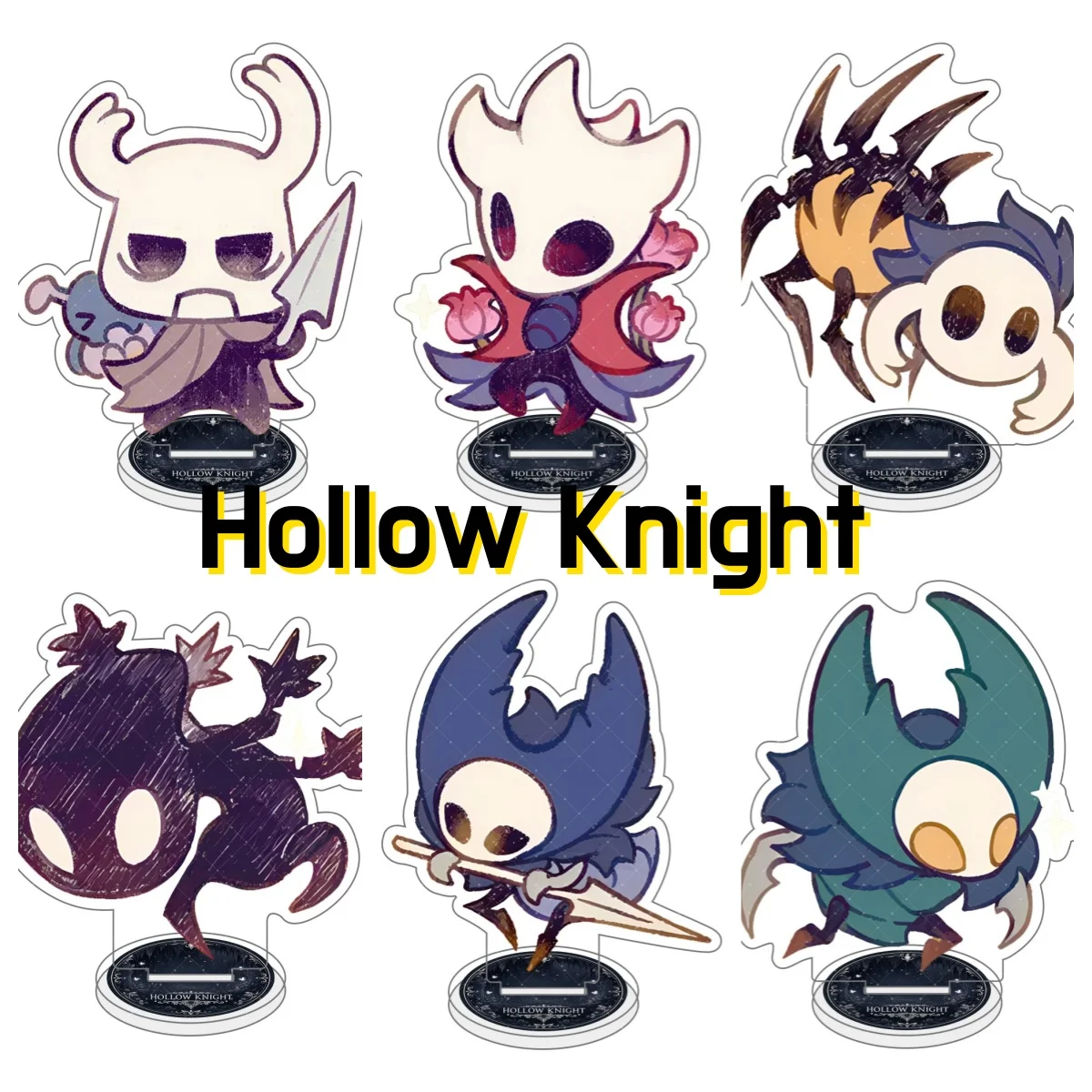 Hollow Knight:  Hornet & Lace Acrylic Stand 10cm Silksong Decor for Desk - Perfect Christmas Gift for Gamers key chain