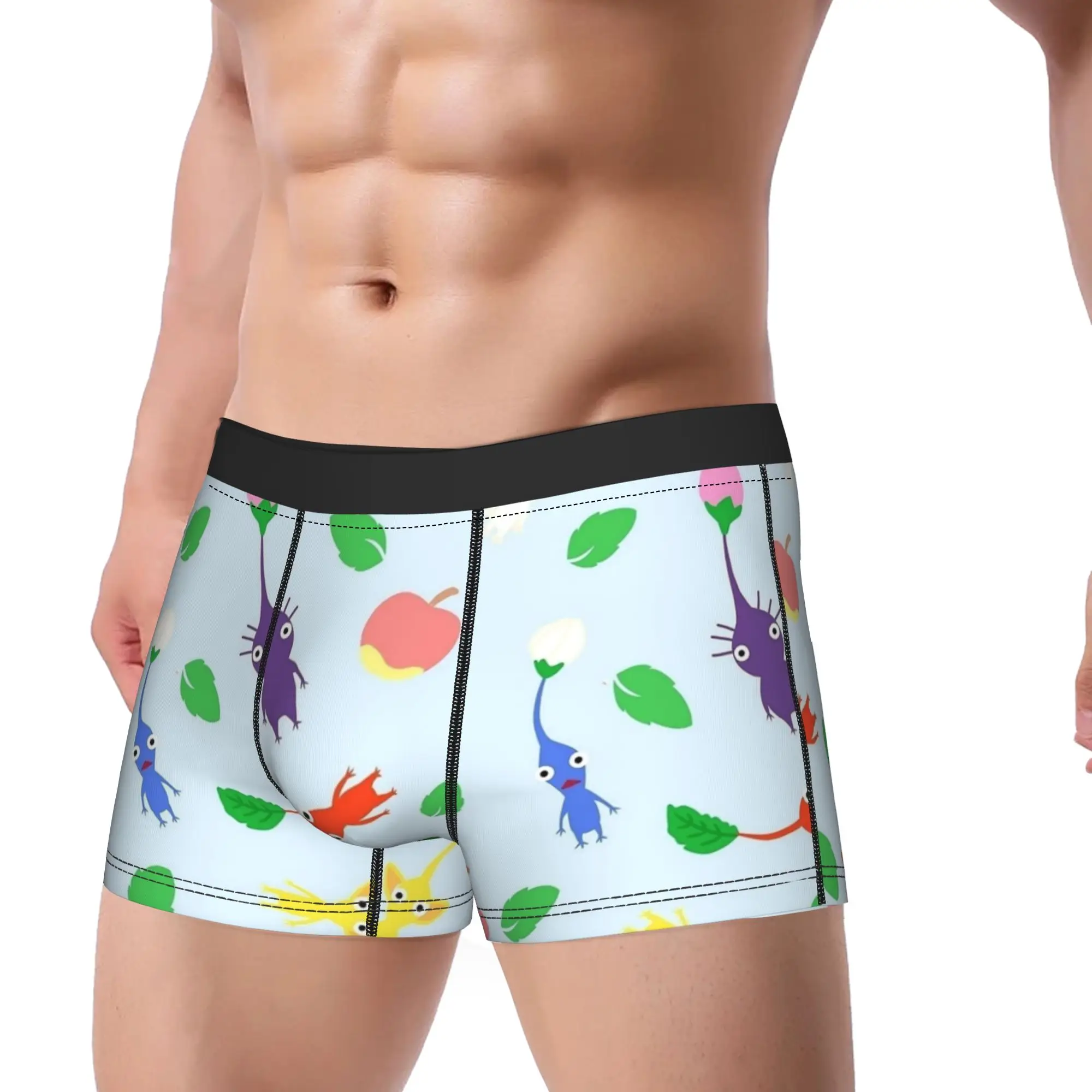Humor Boxer Cute Pikmin Pattern Shorts Panties Briefs Man Underwear  Polyester Underpants for Homme S-XXL