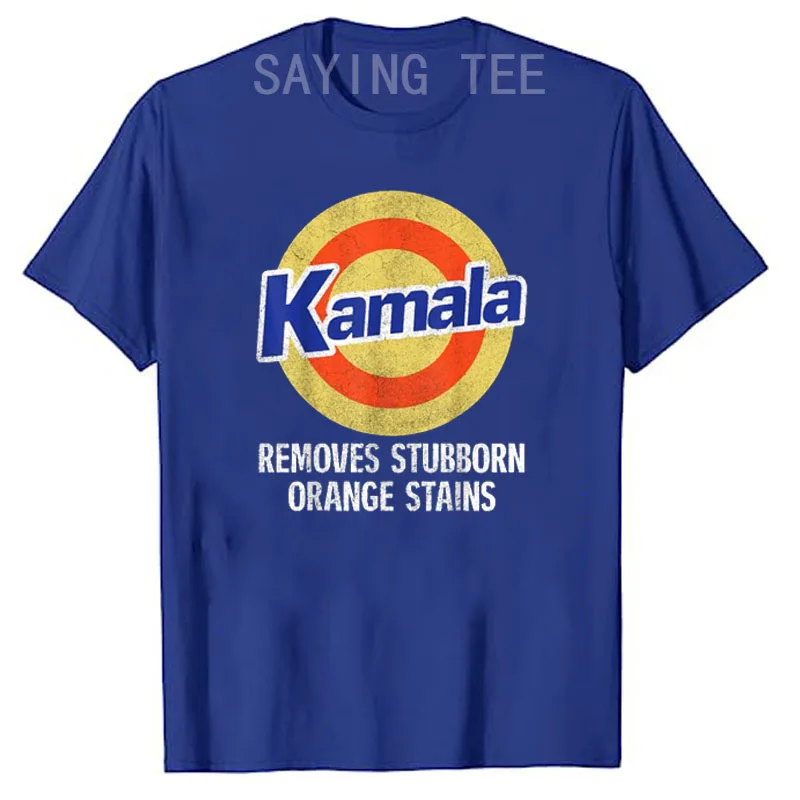 Camiseta de manga curta Kamala Harris 2020, Novas manchas laranja, Roupas de festa engraçadas, Camiseta de campanha, Presente Novidade