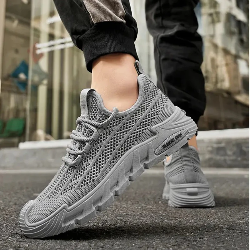 

Summer Trend Sports Shoe Breathable Mesh Round Head Solid Color Hollowed-out Lightweight and Casual Lace-up Flat Bottom Low Top