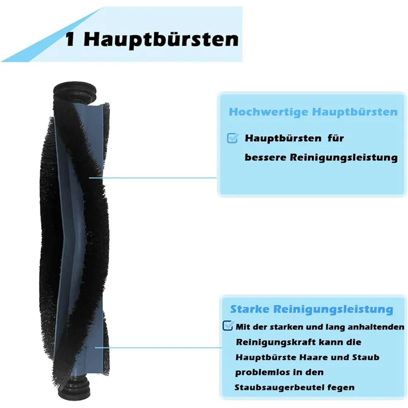 AT28-For Eufy X10 Pro Omni جهاز آلي لتنظيف الأتربة فرشاة جانبية رئيسية مرشحات Hepa ممسحة القماش أكياس الغبار قطع الغيار