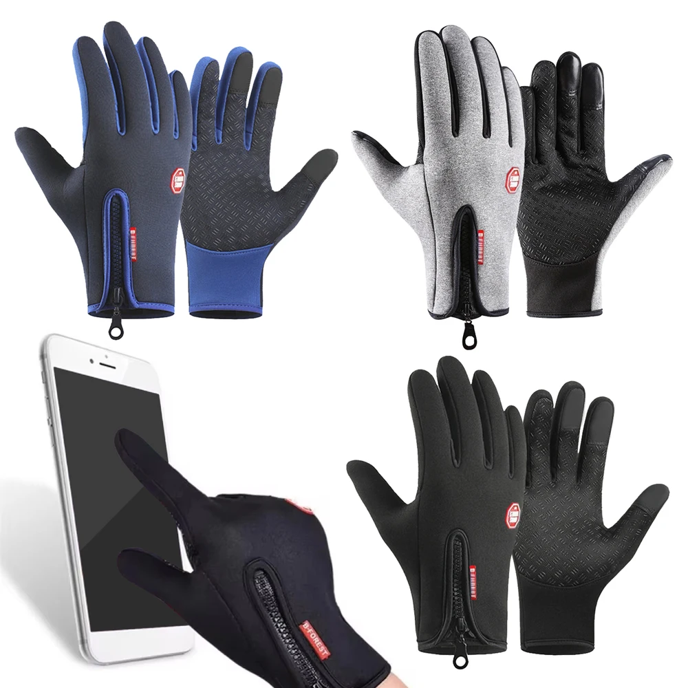 

Multifunctional Touchscreen Winter Gloves Windproof Thicken Warm Riding Gloves Non-Slip Thermal Ski Gloves Motorcycle Cycle