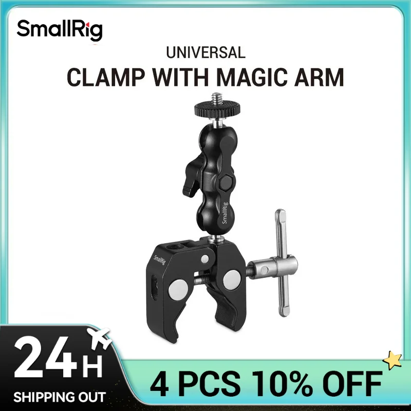 SmallRig Multi-Functional Ballhead Clamp Double Ball Adapter with Bottom Clamp Magic Arm 2164