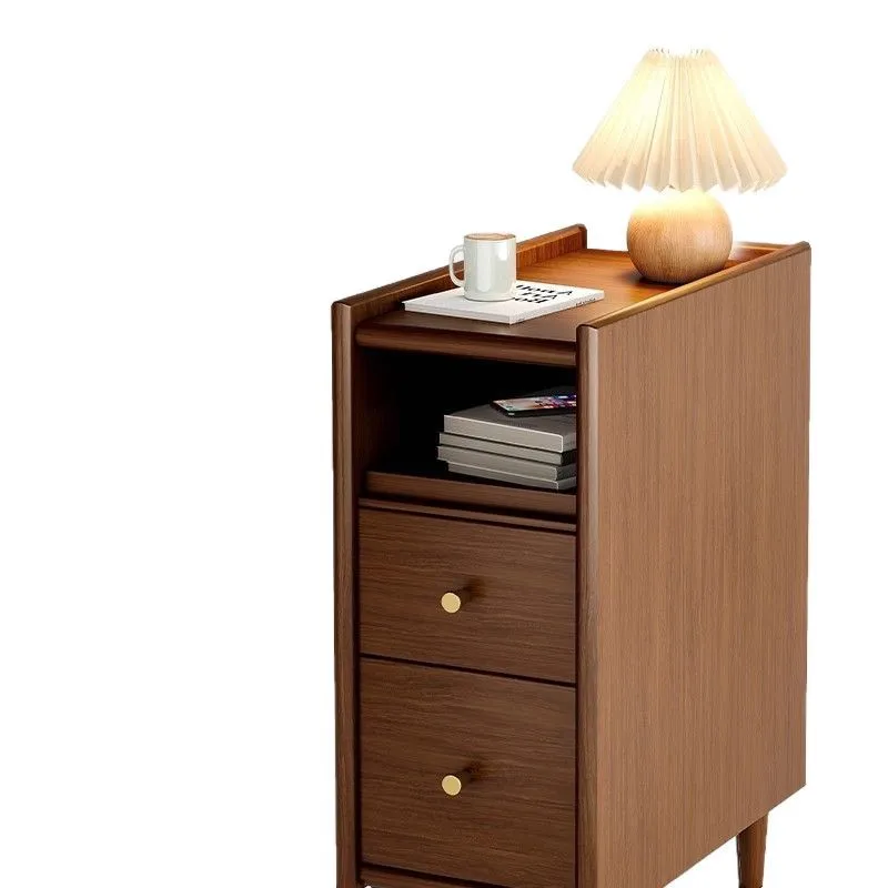 

Small ultra-narrow 20cm30 cm bed edge narrow crevice storage cabinet solid wood bedside
