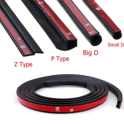 P Z D shape type 2 Meters Car Door Seal Strip EPDM Rubber Noise Insulation Anti-Dust Soundproof Car Seal strong