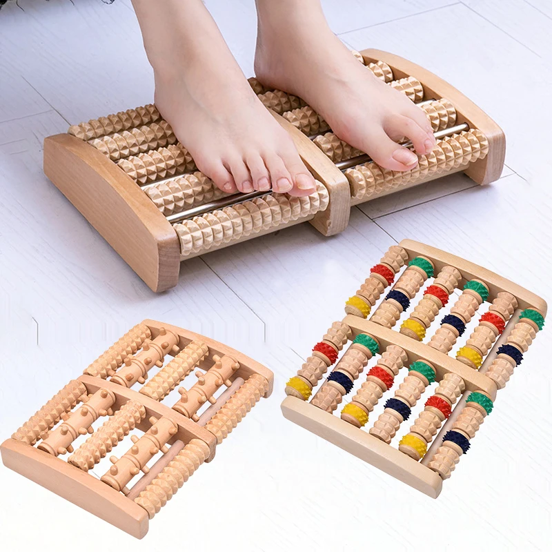

Wood Foot Massage Roller for Blood Circulation, Multi-Point Therapy Rubbing Tool, Relaxing Foot Care for Home Use