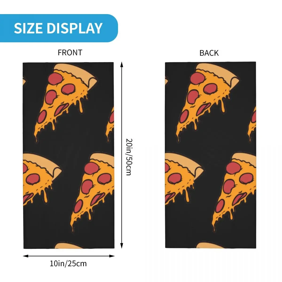 Pepperoni Pizza Neck Gaiter Printed Unisex Face Mask Scarf Warm Headband Hiking Windproof