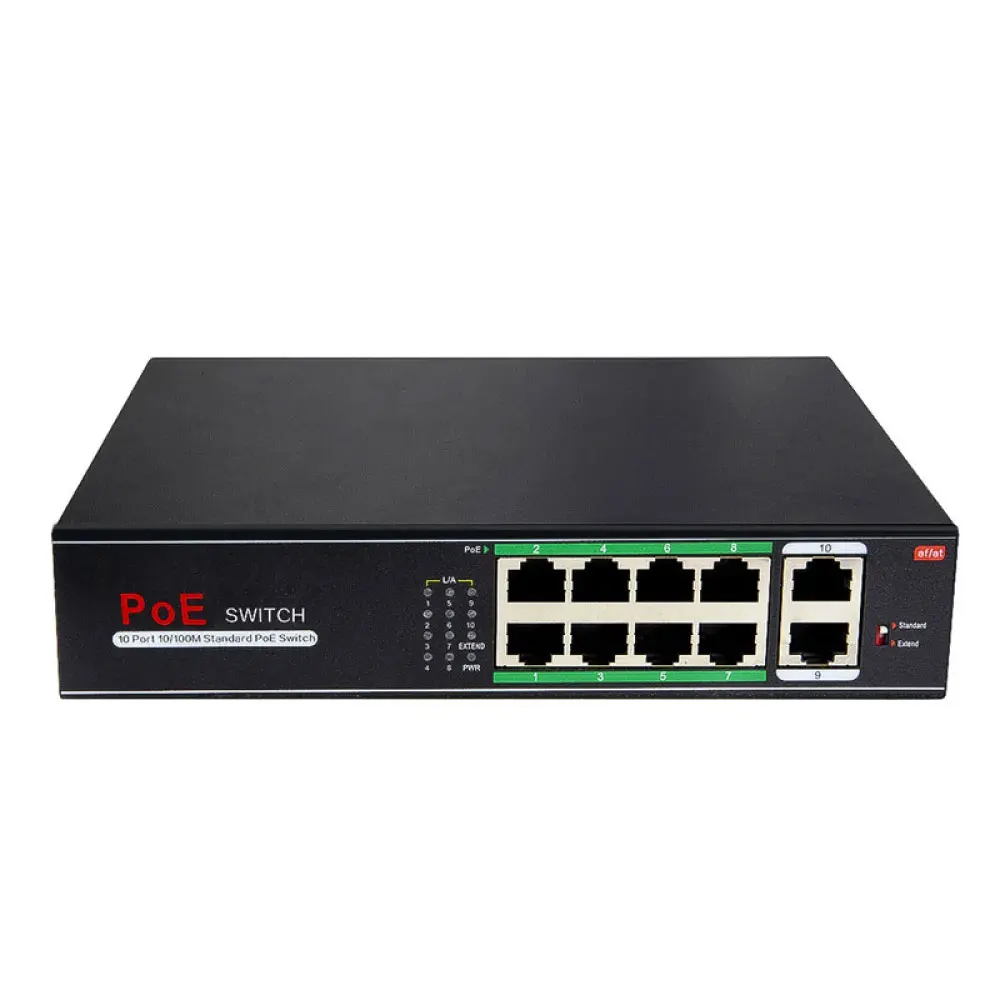 POE Switch 8 Port for IP Video Door Phone Intercom 87 Series Video Intercom10/100mbps 8+2 Port Poe Switch Network for Ip Camera