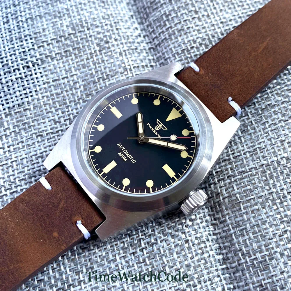 Tandorio NH35A Automatic Mens Watch 38mm Mechanical PT5000 MIYOTA8215 Waterproof Sapphire Luminous California Dial AR Coating