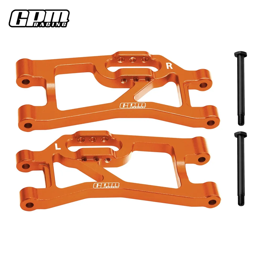 Brazos inferiores traseros de aluminio GPM 7075 para piezas TRAXXAS MINI MAXX RC 10730 + 10740 TXMM056
