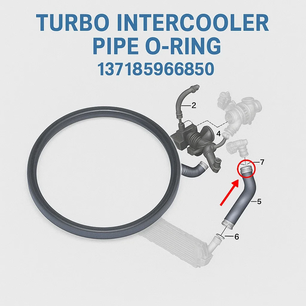 For BMW Turbo Boost Pipe Air Intercooler O-Ring Seal Engines For E F G Series OE 13718596850 Turbocharger Sealing Ring Gasket