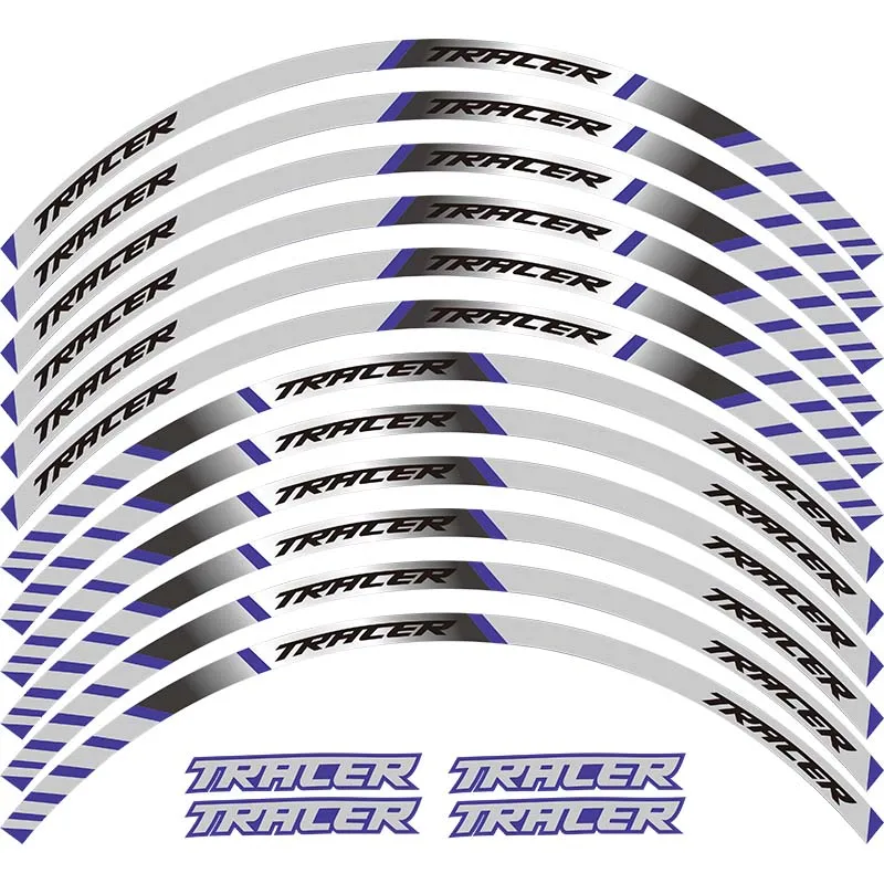 

Calcomanías reflectantes para neumáticos de motocicleta, pegatinas decorativas parllantas de Moto, para Yamaha TRACER, 12 piezas