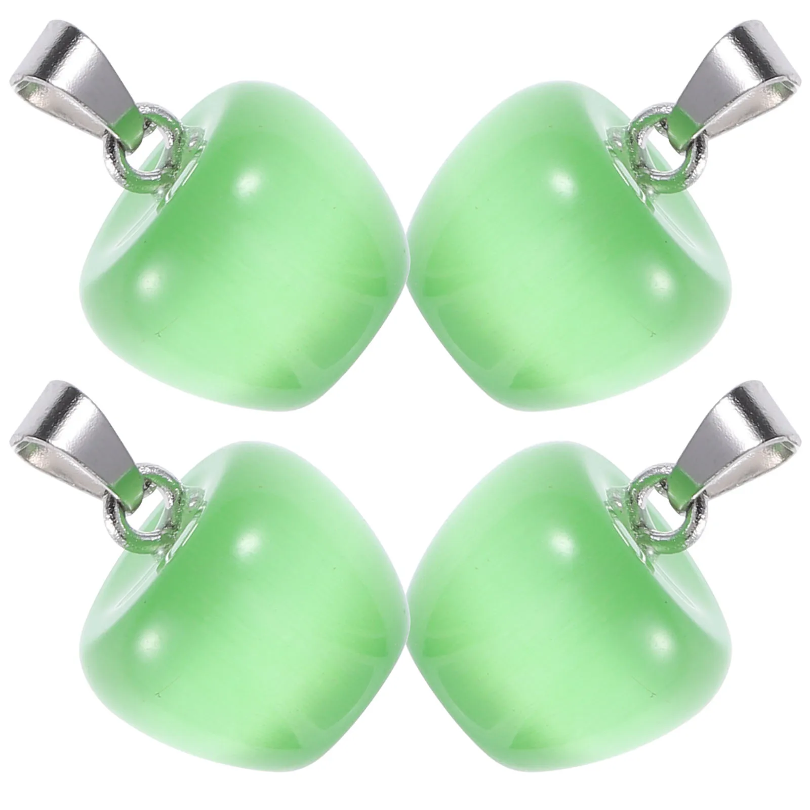 

4 Pcs Cat's Eye Stone Pendant Charms for Jewelry Making Bracelet Earring Necklace Crafting Projects DIY Supplies Lightweight