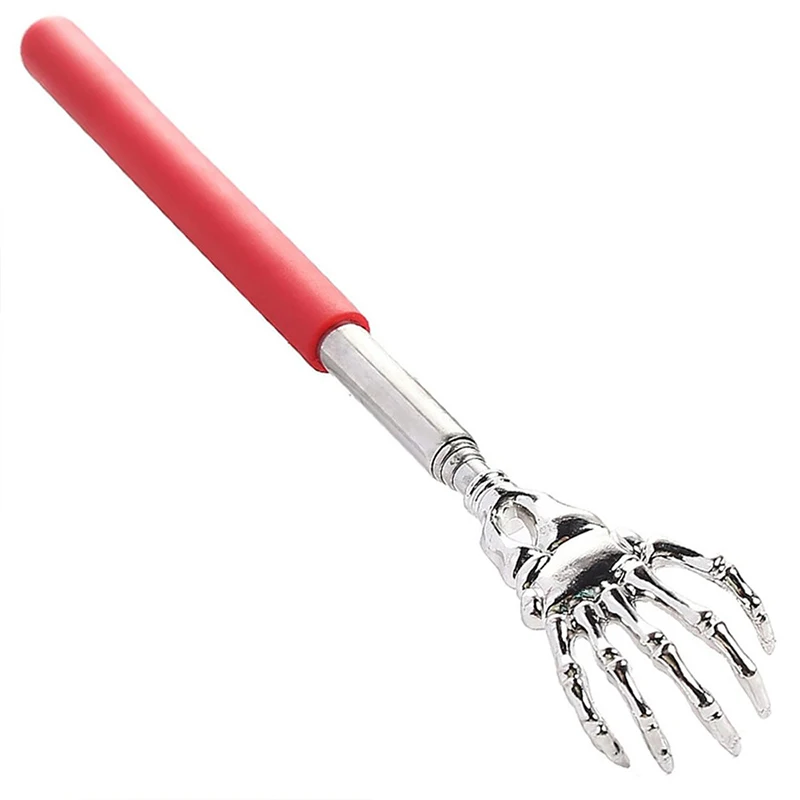 1Pcs Back Scratcher Portable Telescopic Back Scratcher Stainless Steel with Comfort Grip Handle Ideal for Elderly Itch