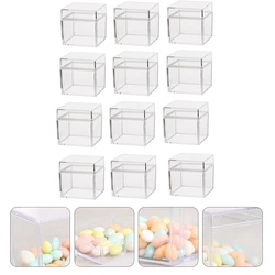 Box Candy Acrylic Clear Container Square Containers Boxes Wedding Cube Small With Plastic Dividers Organizer Favor Display Lid