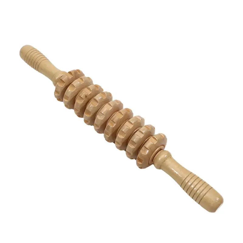 

Massage Stick Wooden Scraping Tool Roller Scraping Board Whole Body Meridian Solid Wood Rolling Rod Meridian Massager
