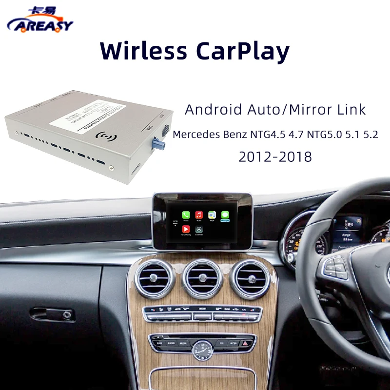 

Wireless Carplay Android Auto For Mercedes Benz Class A B C E GLA GLC GLE GLK CLA SLK SLC ML 2012-2018 With AirPlay Rever Camera