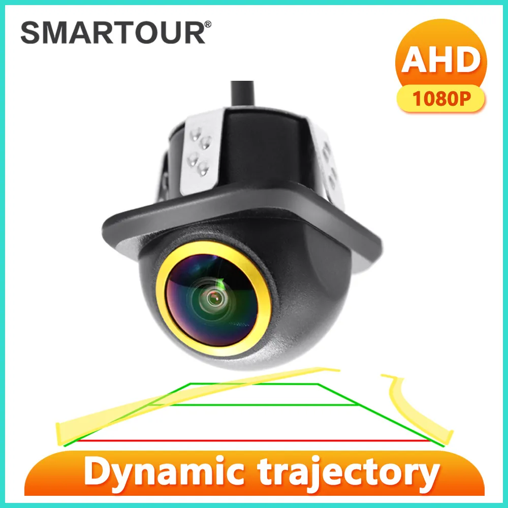 

Golden Universal Night Vision Smart Dynamic Trajectory Parking Line AHD 1080P Car Rear View Reverse Backup Parking Track Camera