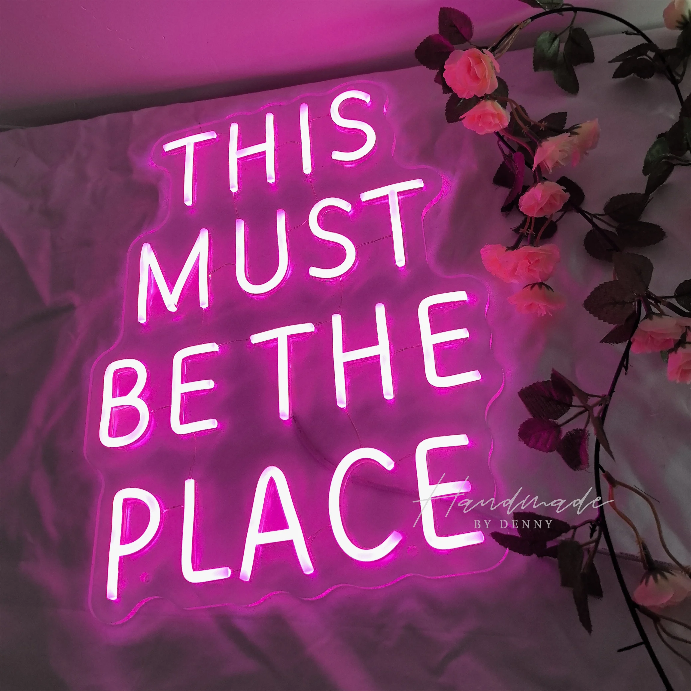 THIS MUST BE THE PLACE Neon Sign, LED Light for Home Decor Bar Cafe Romantic Ambiance Wall Art Sentimental Quote Warm Glow Gift view 5