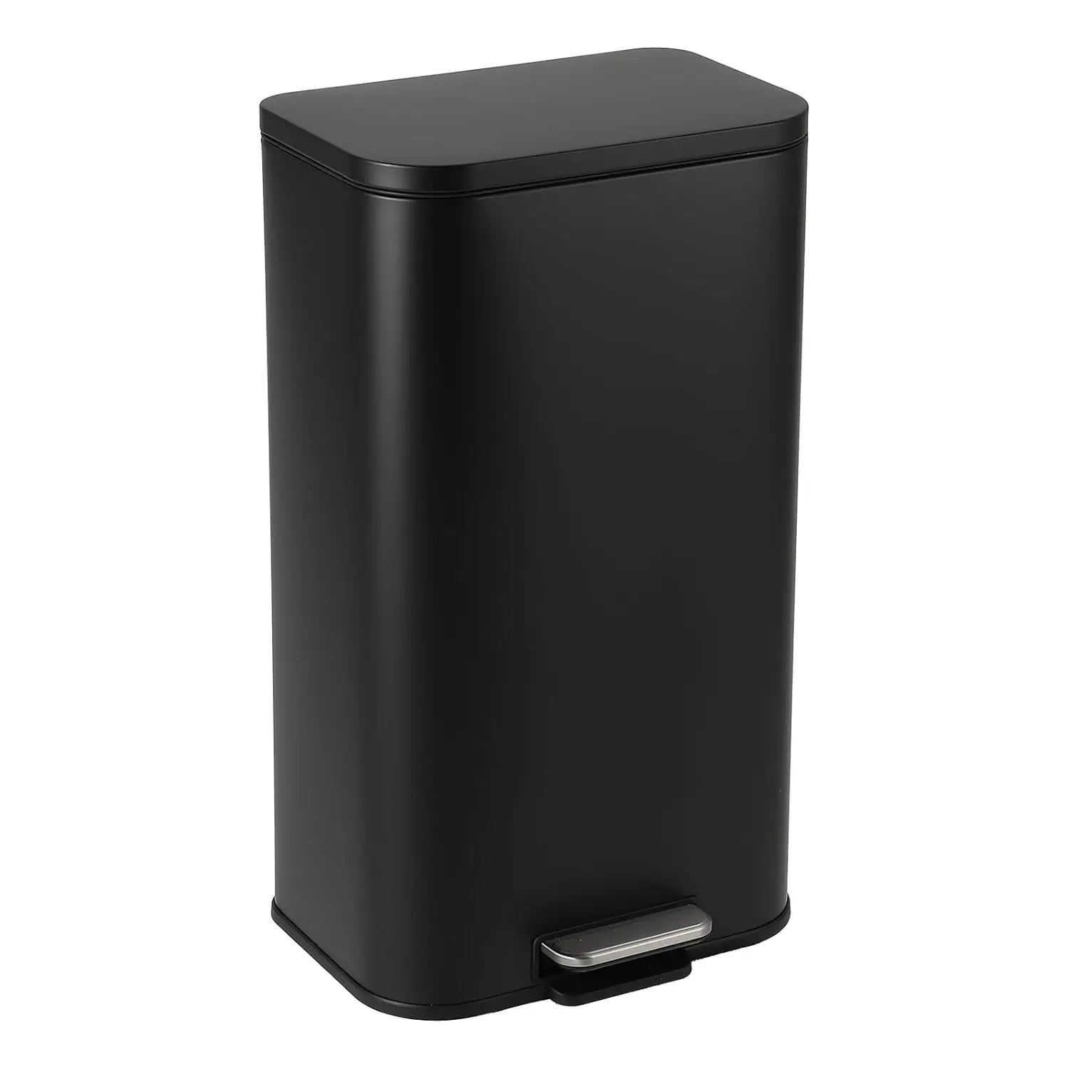 

3.2 Gal Trash Can for Bathroom, Fingerprint-Proof SS Garbage Can with Soft-Close Lid & Removable Inner Bucket,