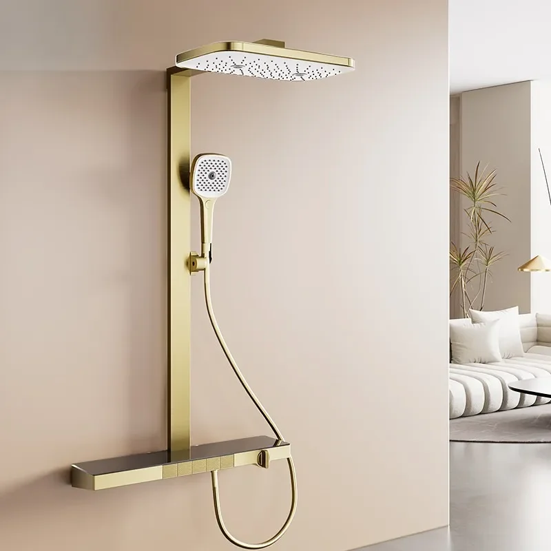 Mirage Rain Magician Series Storage Table All Copper Shower Set Intelligent Thermostatic Shower