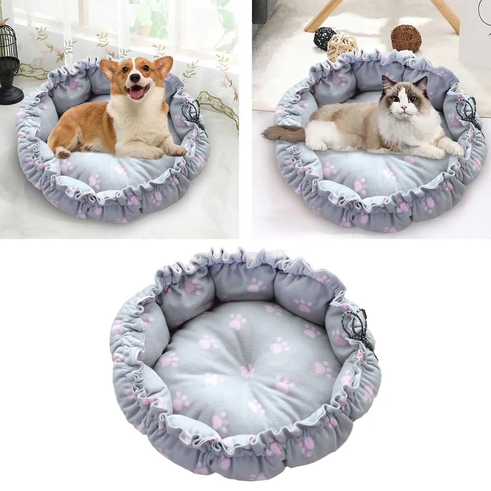 Comfortable Dog Sleeping Bed Pet Cat Cushion Kennel Winter Warm Washable Nest Soft Kitten Bed for Indoor Pet Supplies