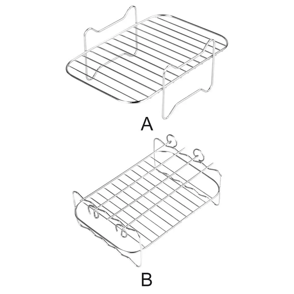 Air Fryer Rack Stainless Steel Double Basket Grill Sticks Accessories for Ninja Baking Dishes Grill Rack Tray Rack