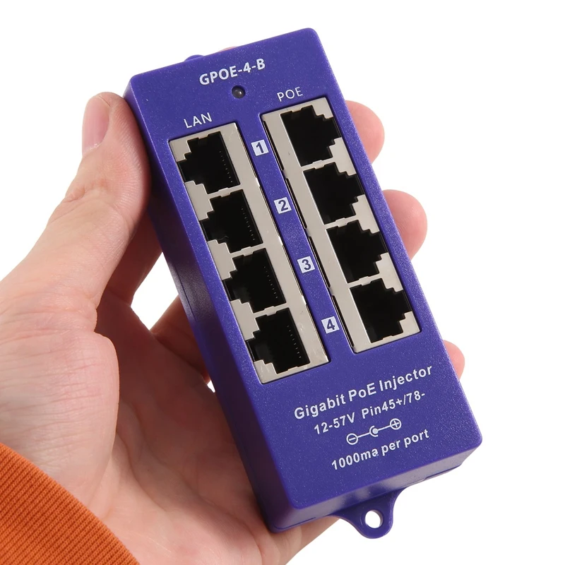 48V Or 24V Gigabit Passive Poe Injector 4 Port 1000Mbps Poe Module For Security IP Camera Wifi Access Point, UBNT, Durable