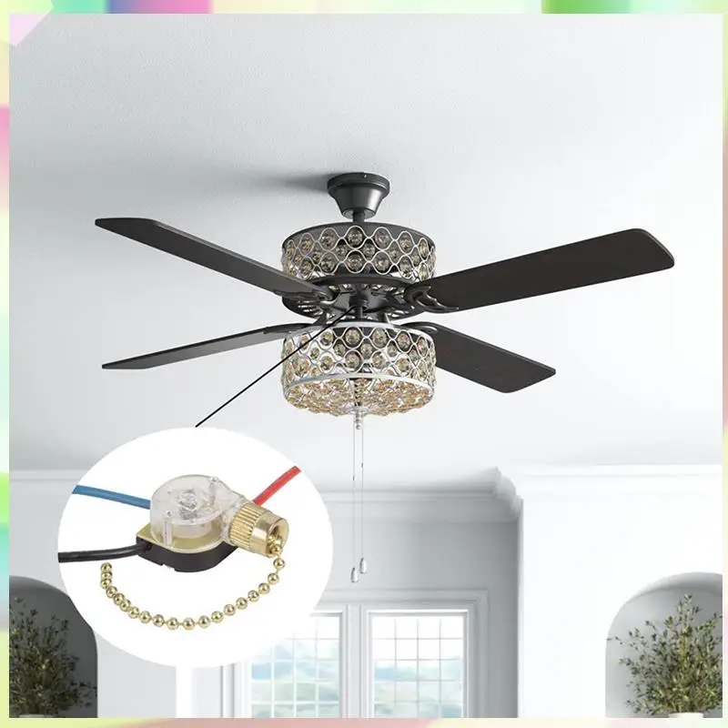 B23B 6Pack Ceiling Fan Light Switch ZE-110 Fan Switch 3 Way Speed Fan Switch Ceiling Pull Chain Switch Replacement