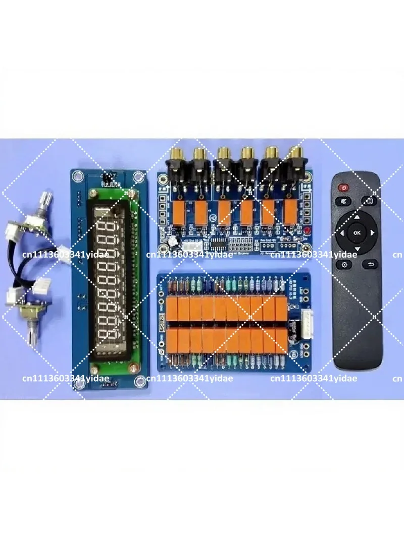 Passive Pre-amplifier Board Balance Remote Control Volume Control Audio Source Selector