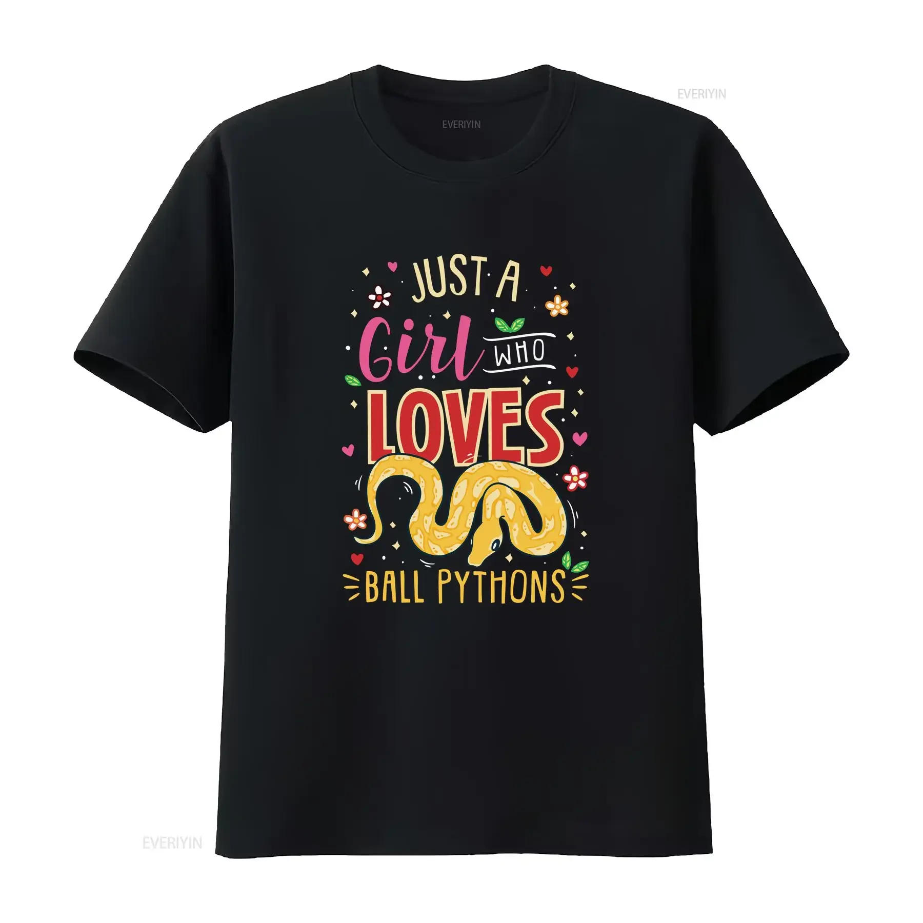 Ball Python T Shirt Women Reptile Snake Lover Funny Cute Albino Yellow Girl Who Loves vintage Washed Breathable