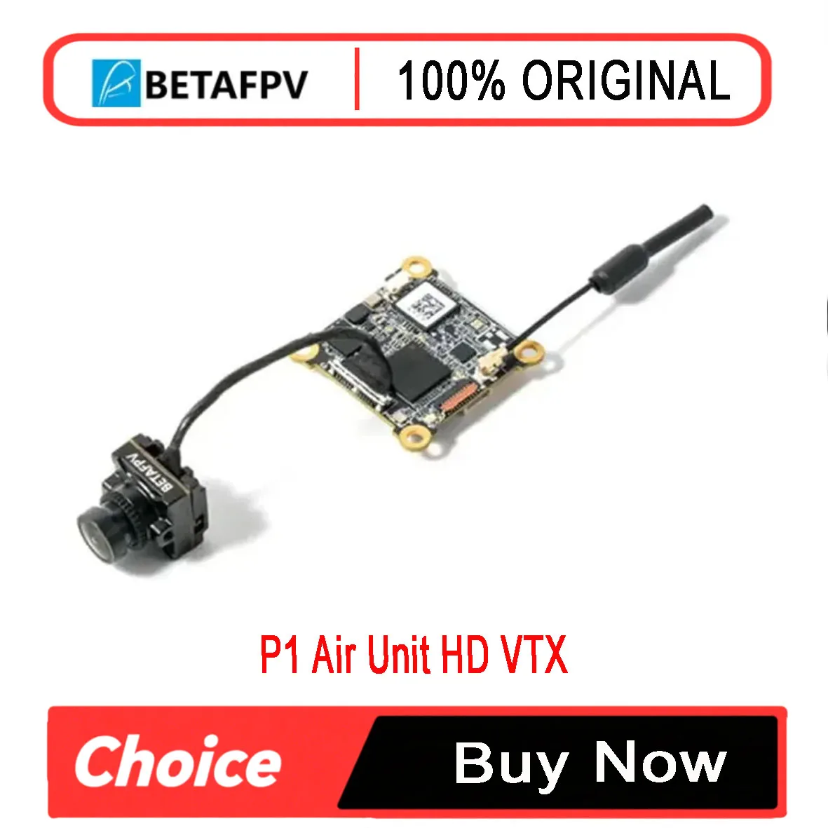 BETAFPV P1 HD VTX ArtLynk 1080p@60fps 60ms Latency 5km Range 170° FOV 1/2.9inch CMOS 6.5g Plug & Play FPV Drone Camera VTX