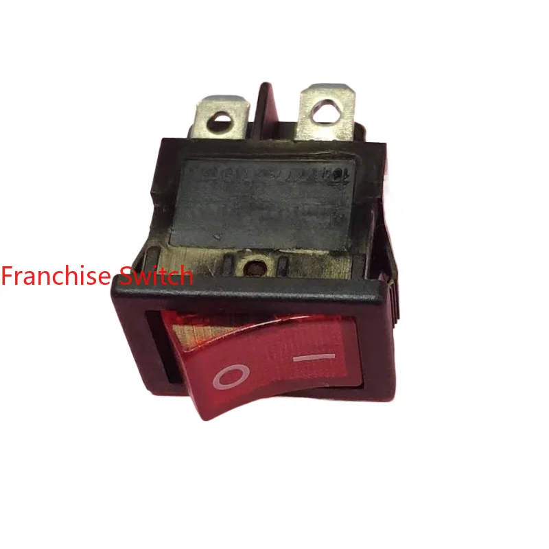 10PCS Dual-way ship-type rocker power switch RL3-4 4 feet 2 gears red light T125/55 6A