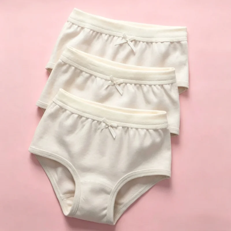 

3Pcs Pure Cotton ABDL Underwear High Waist Bow Soft Breathable Skin-Friendly Girls Briefs Size 150-180cm