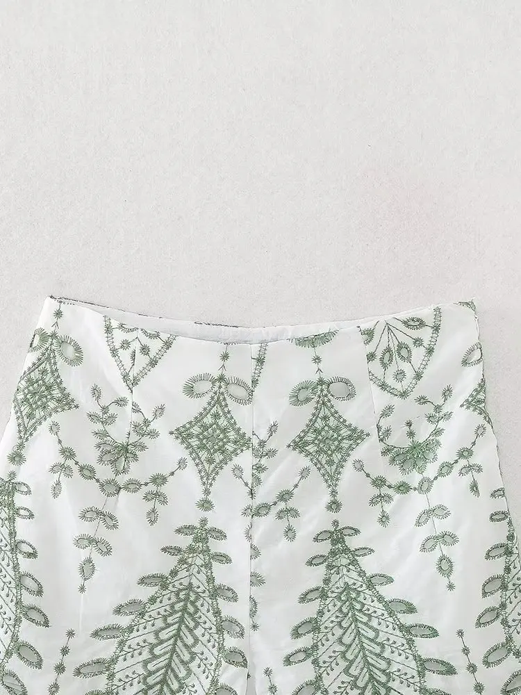 Dave & Di marocchino francese etnico Vintage Bermuda ricamo signore a vita alta sciolto Harem Shorts donna