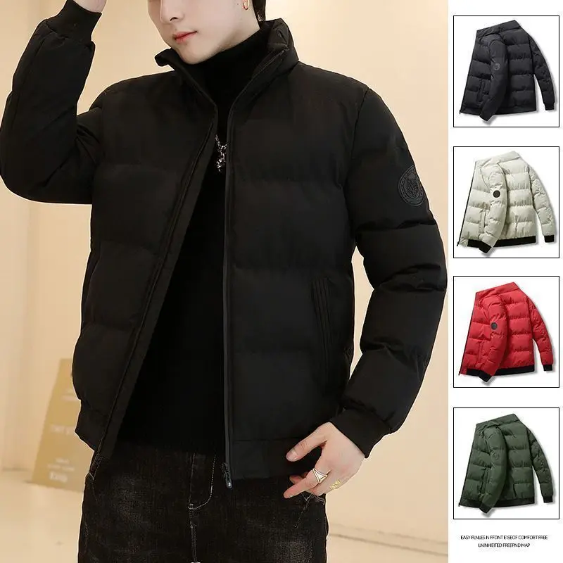 

Мужская зимняя повседневная модная куртка из утепленного хлопка, молодежная верхняя одежда, универсальный хлопковый утепленный топ, длинные брюки