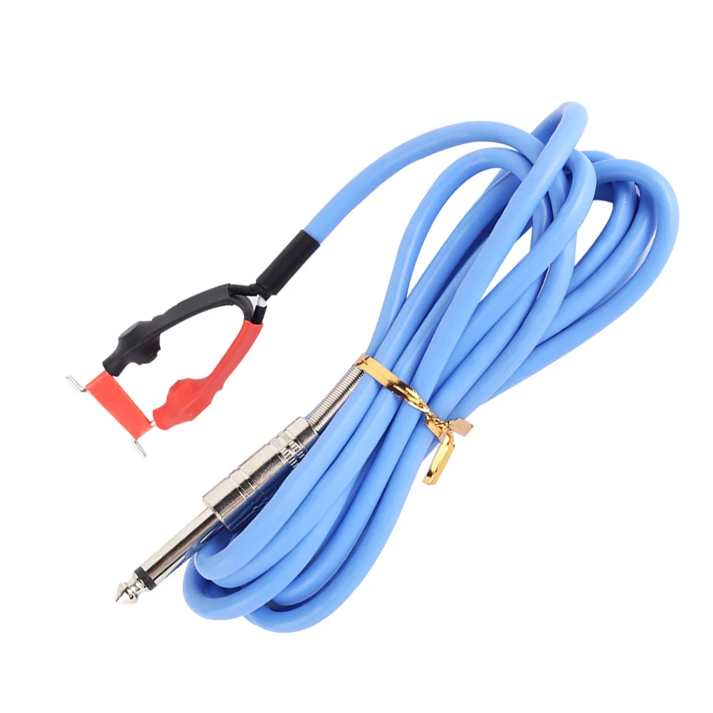 

1.8m Steel Clip Cord High Quality Silicone Power Supply Cord for Tattoo Device Blue Power Supply Wire Machine Wire