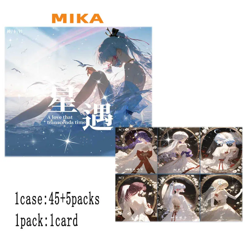 

New Goddess Story Collection Card Wave1 Mika A5 Girls Card Original Flat Style Various Process Equisite Playing Game Cards Kids