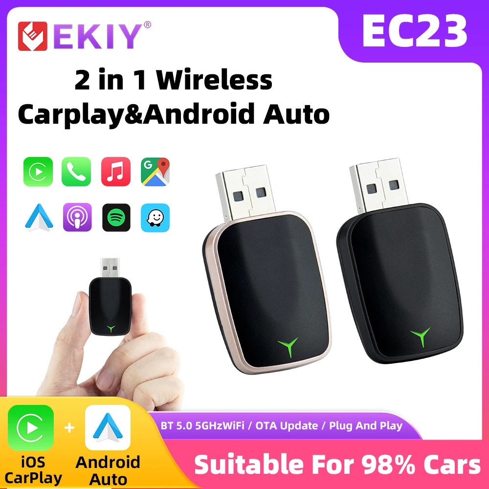 

Беспроводной адаптер EKIY Carplay OEM ODM Android Auto Box Carplay Smartbox Беспроводной адаптер Carplay