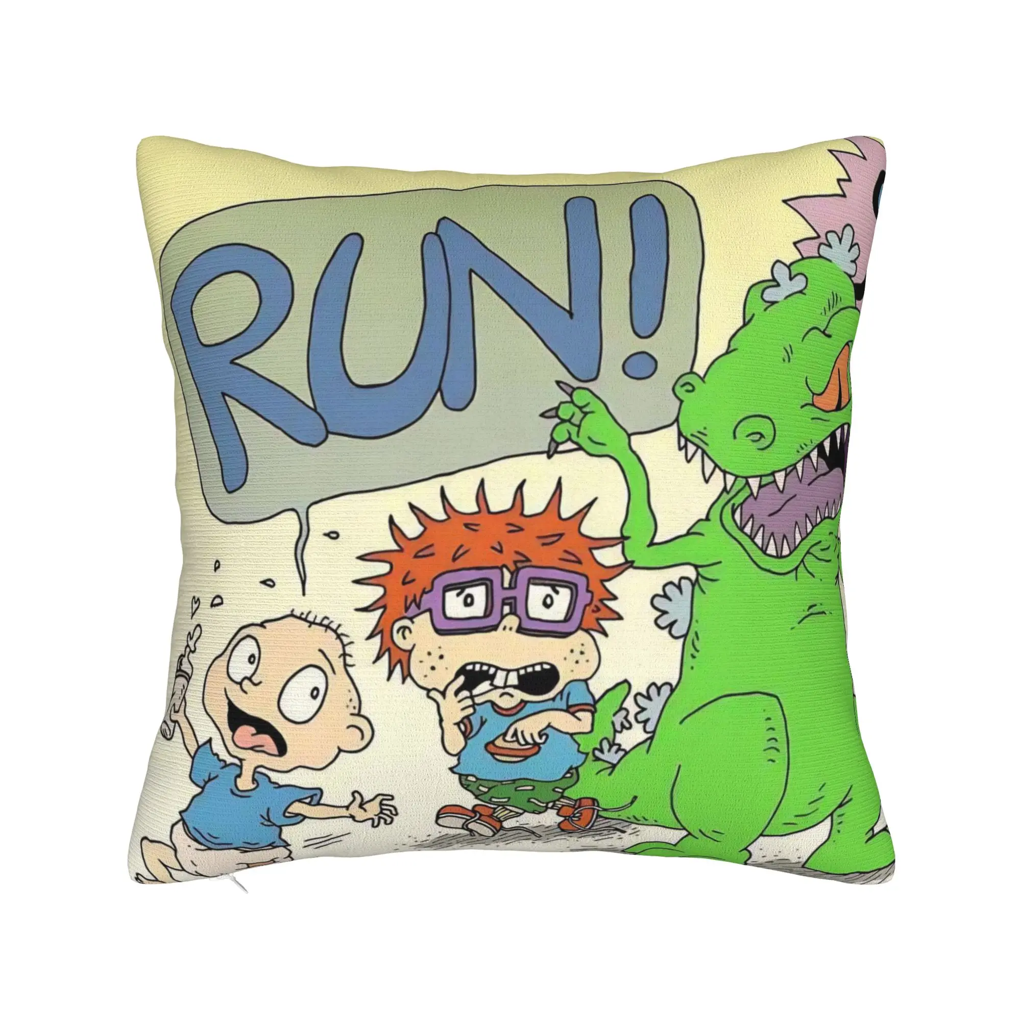 Decorative Pillow Covers Cartoon R-Rugrats Merchandise Car  Throw Pillow Case Cover Square Multiple Sizes