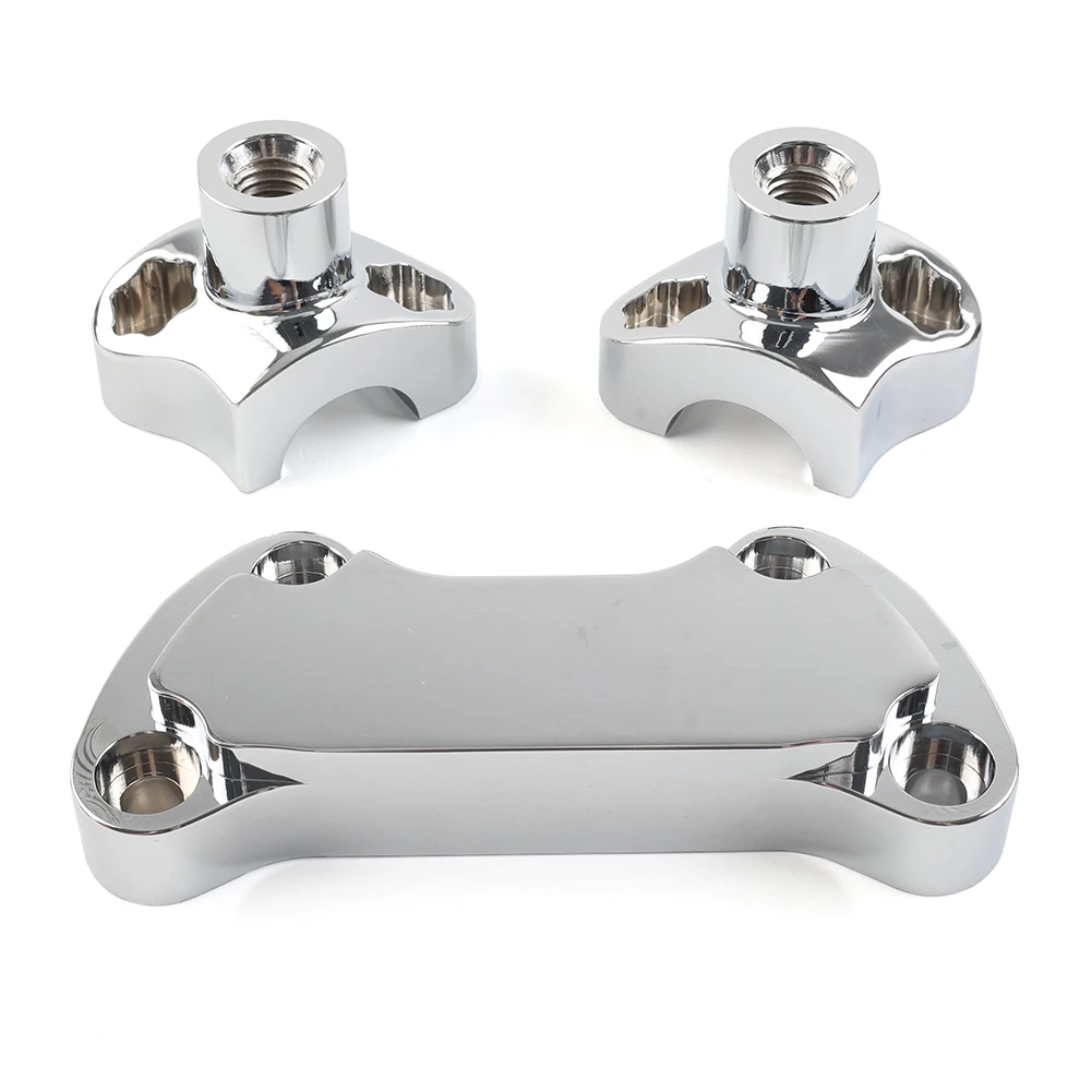 Motorcycle 1.7" Handlebar Risers Top Clamp For Harley Davidson Dyna Softail Sportster