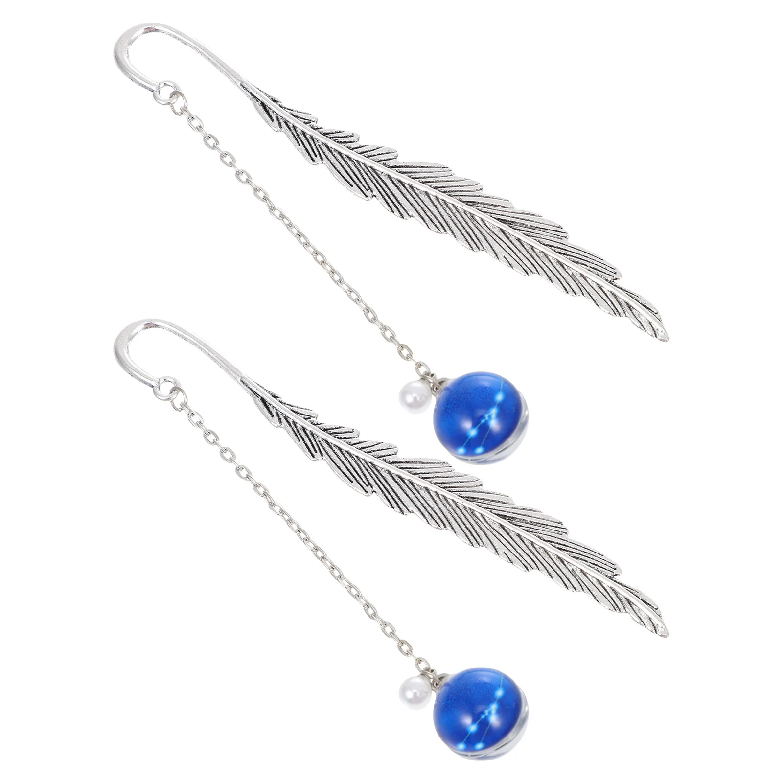 

2Pcs Night Bookmarks Shaped Bookmarks Vintage Metal Retro Style Graceful Gifts For Readers Students